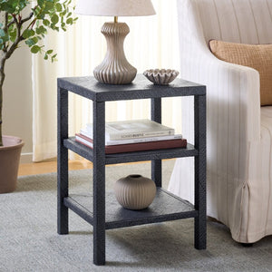 Safavieh Apis Raffia Woven Two Shelf End Table Bohemian Coastal Accent for Living Room ACC6603C