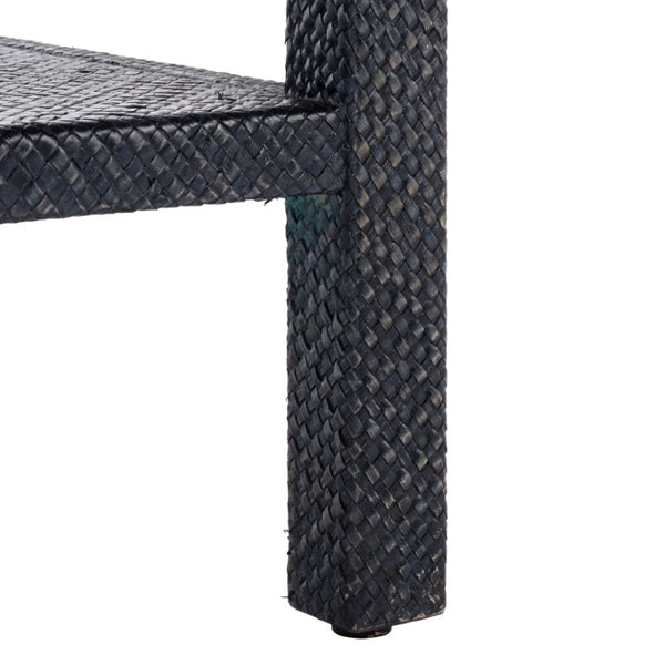 Safavieh Apis Raffia Woven Two Shelf End Table Bohemian Coastal Accent for Living Room ACC6603C