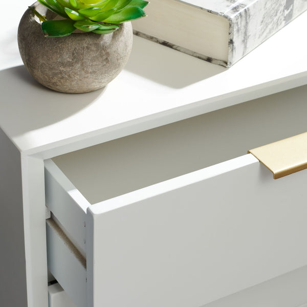 Safavieh Baskin 3-Drawer Accent Table – Modern Glam Storage For Small Spaces, Stylish Nightstand & End Table ACC6605A