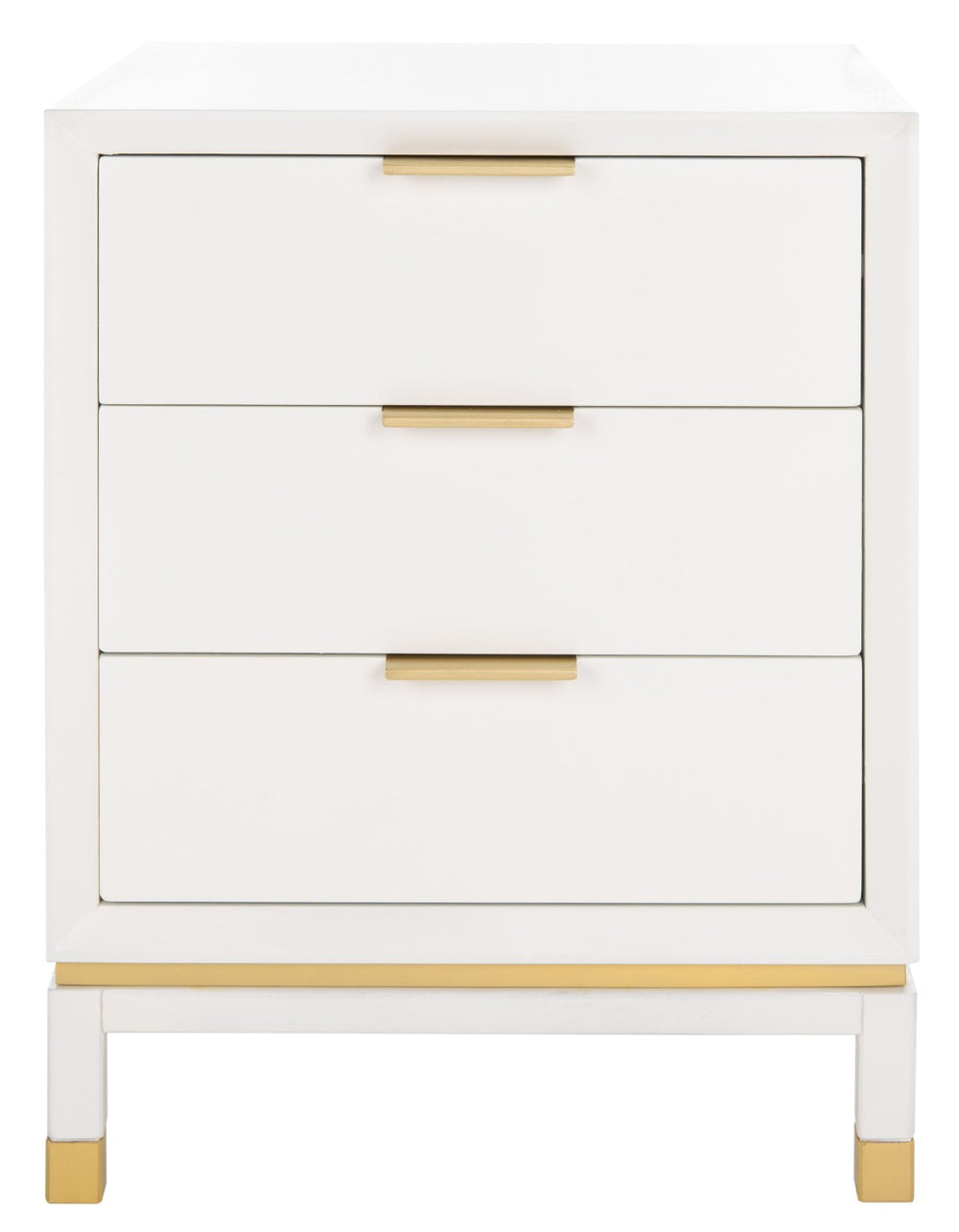 Safavieh Baskin 3-Drawer Accent Table – Modern Glam Storage For Small Spaces, Stylish Nightstand & End Table ACC6605A