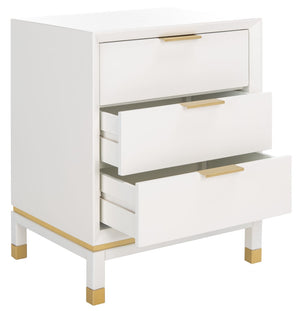 Safavieh Baskin 3-Drawer Accent Table – Modern Glam Storage For Small Spaces, Stylish Nightstand & End Table ACC6605A