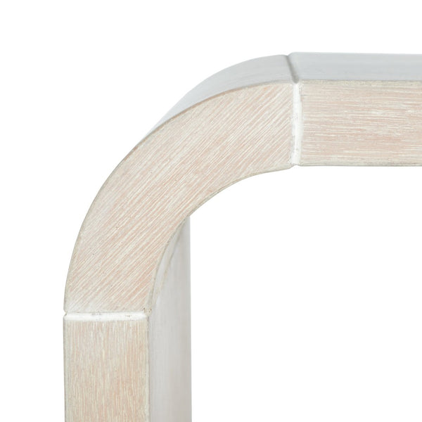 Safavieh Liasonya Curved Accent Table - Modern Sculptural Design With Seamless Flowing Lines For Elegance White Washed ACC6608B