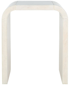 Safavieh Liasonya Curved Accent Table - Modern Sculptural Design With Seamless Flowing Lines For Elegance White Washed ACC6608B