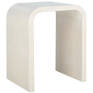 Safavieh Liasonya Curved Accent Table - Modern Sculptural Design With Seamless Flowing Lines For Elegance White Washed ACC6608B