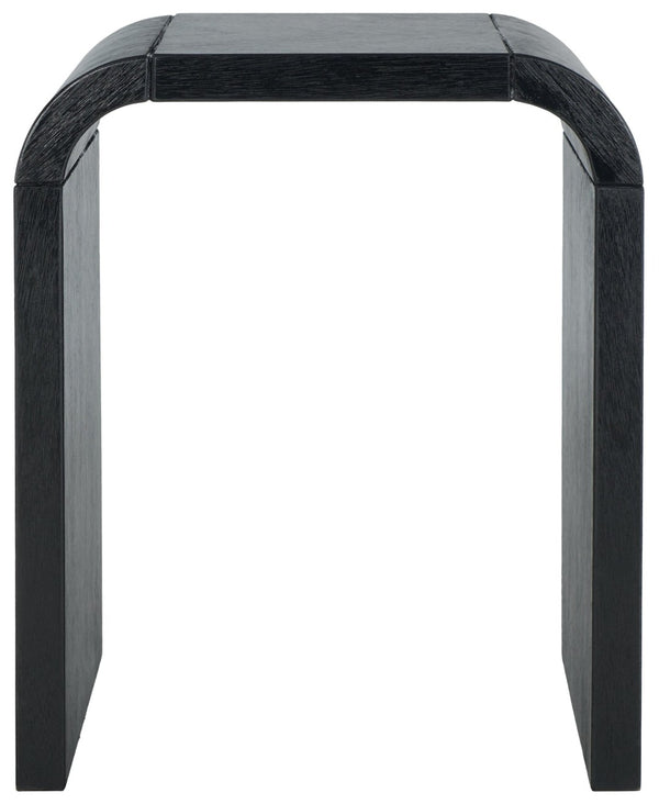 Safavieh Liasonya Curved Accent Table - Modern Sculptural Design With Seamless Flowing Lines For Elegance Black ACC6608C