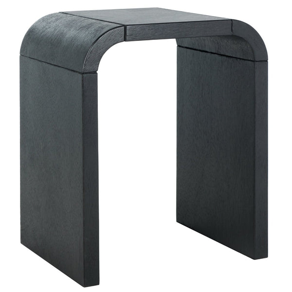 Safavieh Liasonya Curved Accent Table - Modern Sculptural Design With Seamless Flowing Lines For Elegance Black ACC6608C