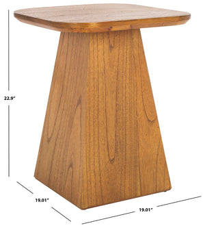 Safavieh Jean Modern Accent Table - Stylish Square Design With Natural Wood Grain For Versatile Home Decor ACC6609A