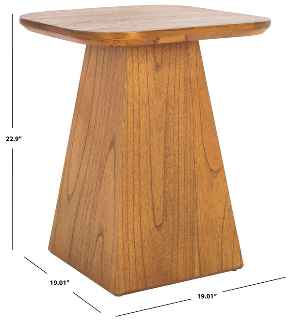 Safavieh Jean Modern Accent Table - Stylish Square Design With Natural Wood Grain For Versatile Home Decor ACC6609A