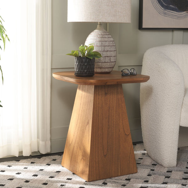 Safavieh Jean Modern Accent Table - Stylish Square Design With Natural Wood Grain For Versatile Home Decor ACC6609A