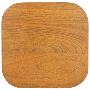 Safavieh Jean Modern Accent Table - Stylish Square Design With Natural Wood Grain For Versatile Home Decor ACC6609A