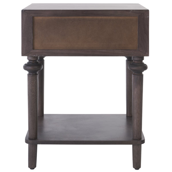 Safavieh Ambrashi End Table - Stylish Dark Walnut Accent Table For Modern Living Room Decor And Functionality Dark Grey Bayur  Wood ,Mdf Veneer Acc6610a
