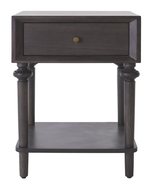 Safavieh Ambrashi End Table - Stylish Dark Walnut Accent Table For Modern Living Room Decor And Functionality Dark Grey Bayur  Wood ,Mdf Veneer Acc6610a