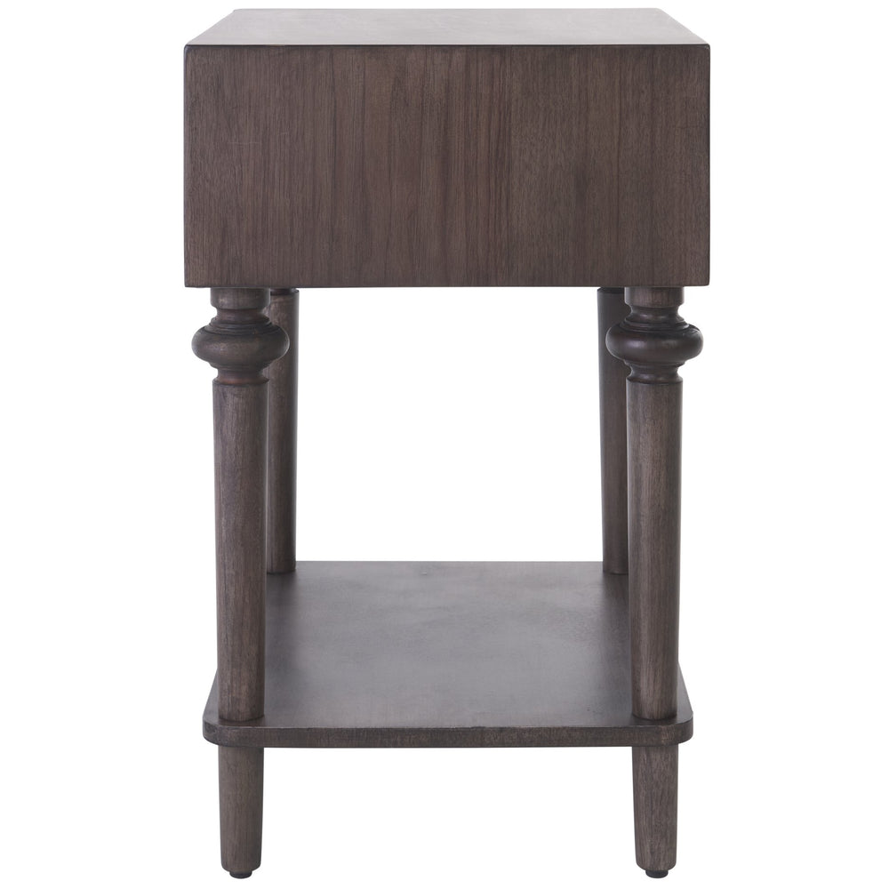 Safavieh Ambrashi End Table - Stylish Dark Walnut Accent Table For Modern Living Room Decor And Functionality Dark Grey Bayur  Wood ,Mdf Veneer Acc6610a