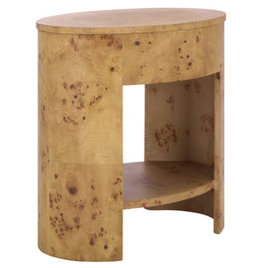 Safavieh Philippe 1 Drawer 1 Shelf Accent Table – Elegant Bayur Wood Design For Stylish Home Décor & Storage Natural Wood ,Mdf,Veneer ,Burlwood Acc6612a