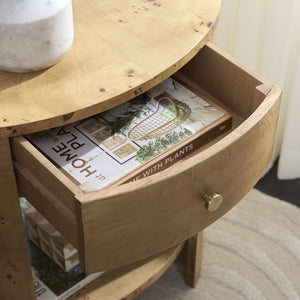 Safavieh Philippe 1 Drawer 1 Shelf Accent Table – Elegant Bayur Wood Design For Stylish Home Décor & Storage Natural Wood ,Mdf,Veneer ,Burlwood Acc6612a