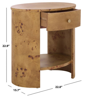 Safavieh Philippe Elegant 1 Drawer Accent Table With Shelf - Versatile Light Natural Finish For Any Space ACC6612A