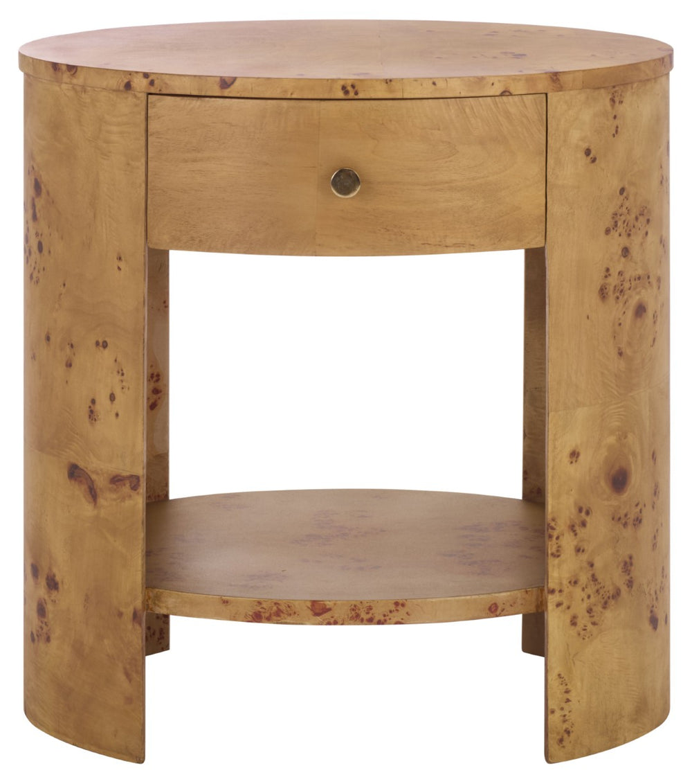 Safavieh Philippe Elegant 1 Drawer Accent Table With Shelf - Versatile Light Natural Finish For Any Space ACC6612A
