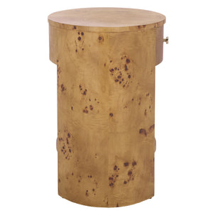 Safavieh Philippe 1 Drawer 1 Shelf Accent Table – Elegant Bayur Wood Design For Stylish Home Décor & Storage Natural Wood ,Mdf,Veneer ,Burlwood Acc6612a