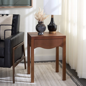 Safavieh Kannie 1 Drawer Accent Table In Dark Oak – Elegant Storage Solution For Chic Home Decor Style Dark Oak Wood ,Mdf,Veneer Acc6614a