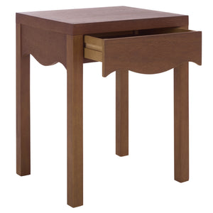 Safavieh Kannie 1 Drawer Accent Table In Dark Oak – Elegant Storage Solution For Chic Home Decor Style Dark Oak Wood ,Mdf,Veneer Acc6614a