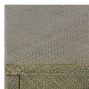 Apis Raffia Accent Table With Drawer & Shelf — Handwoven Pandan Texture, Compact Coastal Style