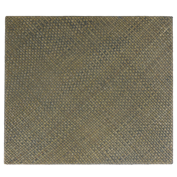 Apis Raffia Accent Table With Drawer & Shelf — Handwoven Pandan Texture, Compact Coastal Style