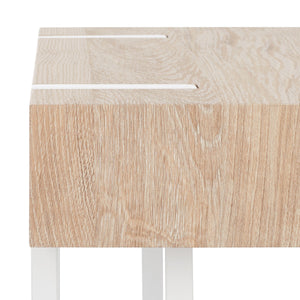 Safavieh Aberton End Table  Natural / White Mdf ACC7002A