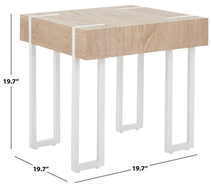 Safavieh Aberton End Table  Natural / White Mdf ACC7002A
