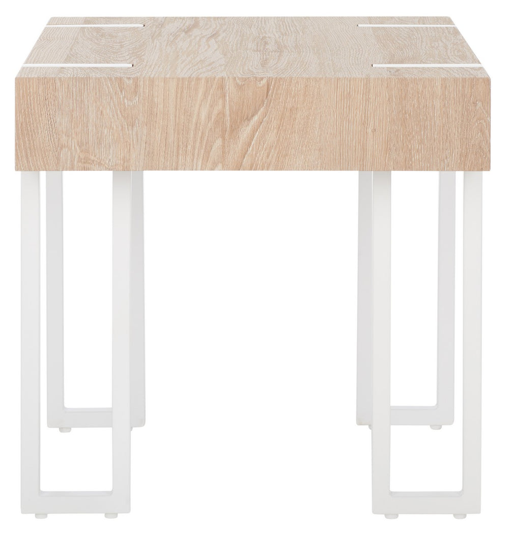Safavieh Aberton End Table  Natural / White Mdf ACC7002A
