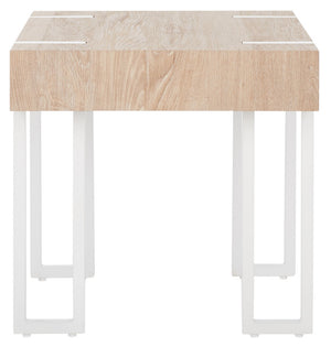 Safavieh Aberton End Table  Natural / White Mdf ACC7002A