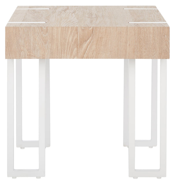 Safavieh Aberton End Table  Natural / White Mdf ACC7002A