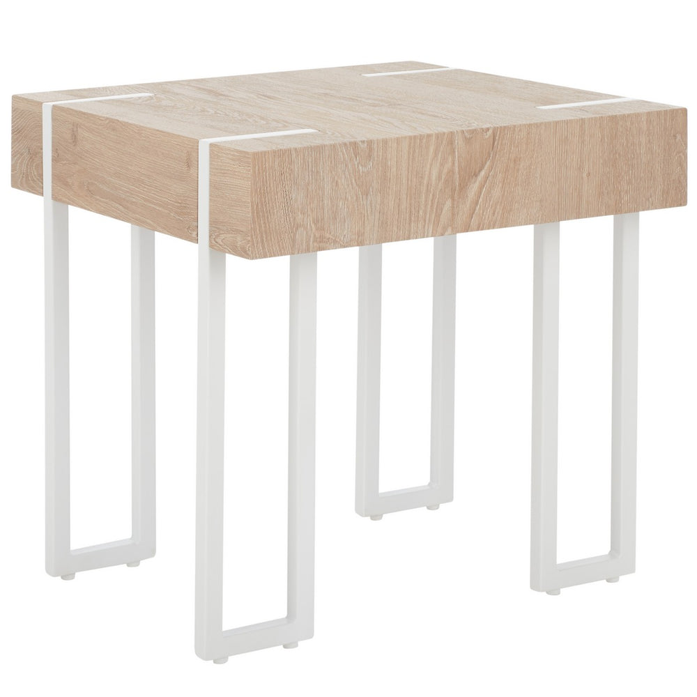 Safavieh Aberton End Table  Natural / White Mdf ACC7002A
