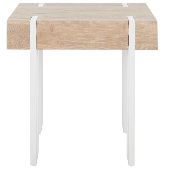 Safavieh Aberton End Table  Natural / White Mdf ACC7002A