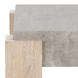 Safavieh Coromio End Table Light Grey / Natural Mdf ACC7005A