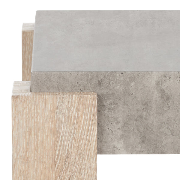 Safavieh Coromio End Table Light Grey / Natural Mdf ACC7005A