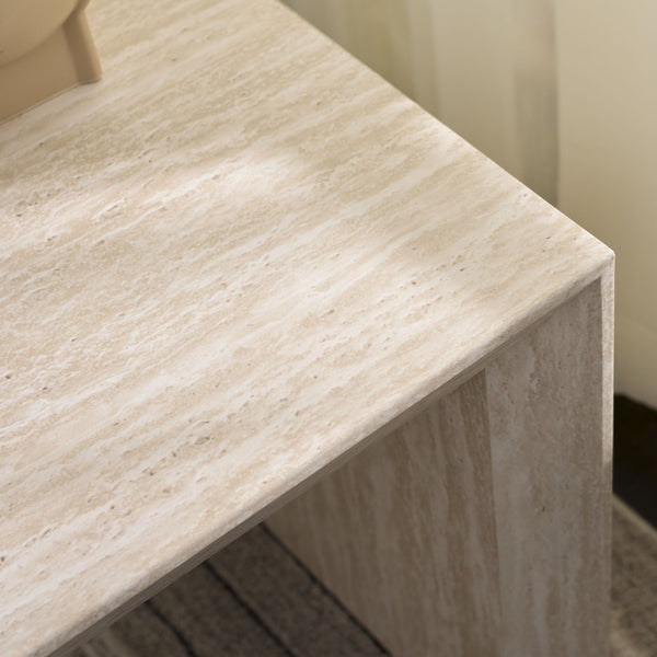 Safavieh Woodrow Accent Table - Versatile Modern Side Table For Living Rooms, Bedrooms, And Home Offices Faux Travertine ACC7006B