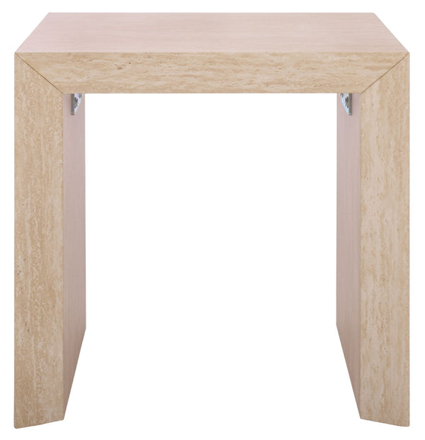 Safavieh Woodrow Accent Table - Versatile Modern Side Table For Living Rooms, Bedrooms, And Home Offices Faux Travertine ACC7006B