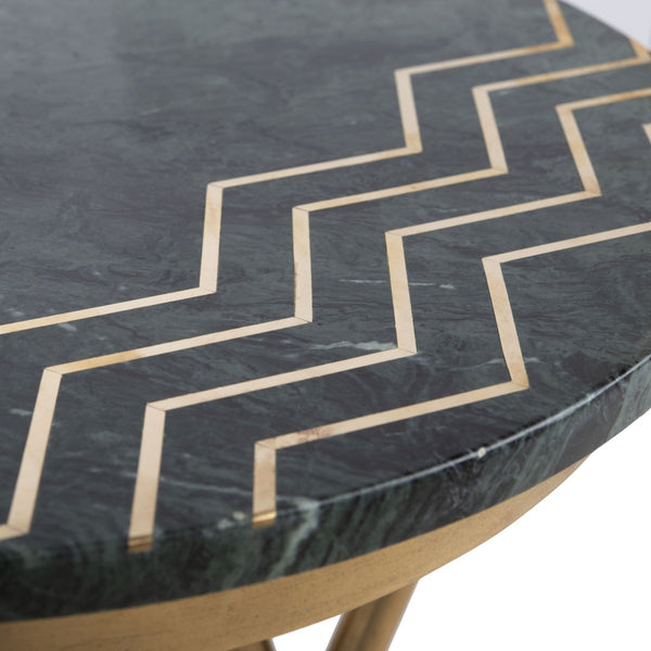Safavieh Coletta Chic Art Deco Round Marble Accent Table With Brass Base – Stylish, Compact & Versatile Design ACC7201A