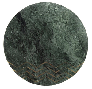 Safavieh Coletta Chic Art Deco Round Marble Accent Table With Brass Base – Stylish, Compact & Versatile Design ACC7201A