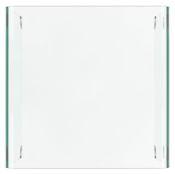 Safavieh Cowan Tempered Glass Side Table  Clear Glass Glass ACC7300A