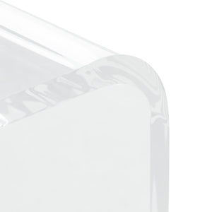 Safavieh Upton Clear Acrylic Side Table - Modern C-Shaped Design For Minimalist Spaces & Versatile Functionality ACC8001A