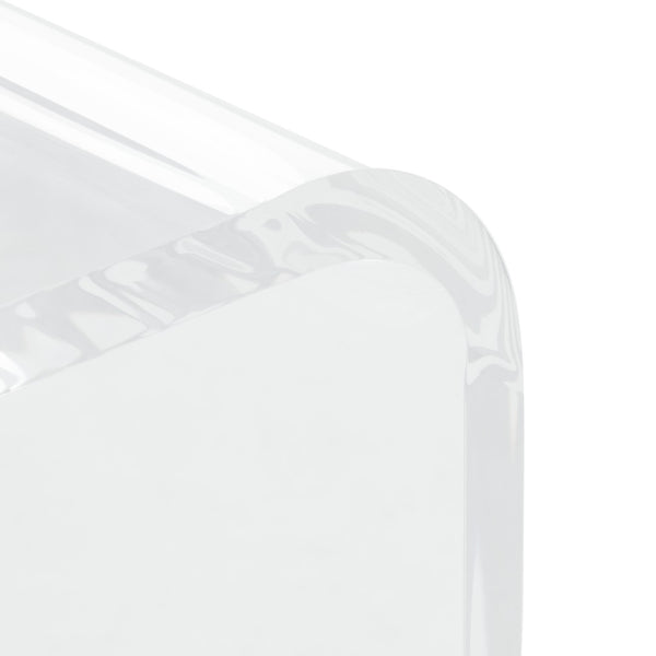 Safavieh Upton Clear Acrylic Side Table - Modern C-Shaped Design For Minimalist Spaces & Versatile Functionality ACC8001A