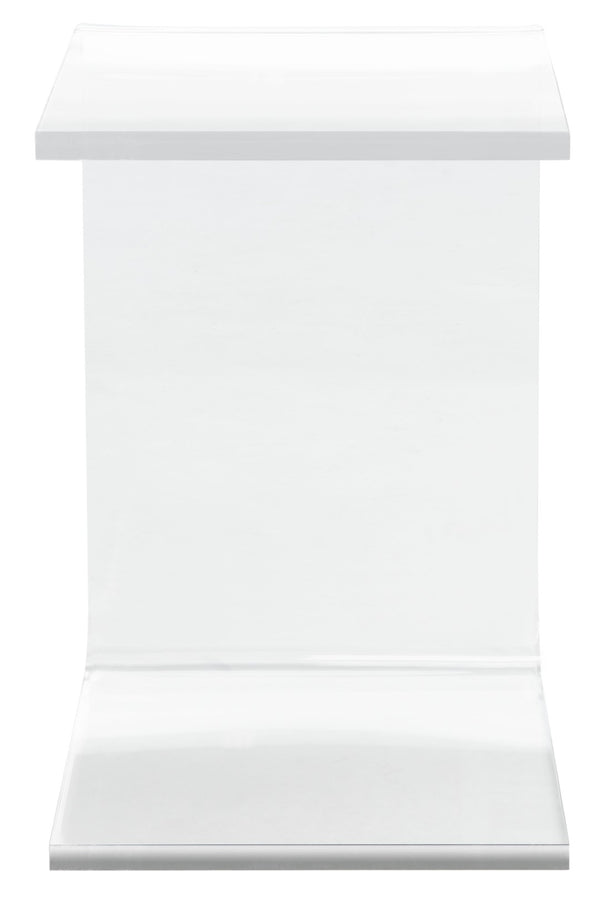 Safavieh Upton Clear Acrylic Side Table - Modern C-Shaped Design For Minimalist Spaces & Versatile Functionality ACC8001A