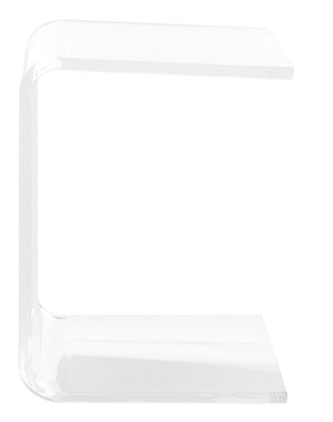 Safavieh Upton Clear Acrylic Side Table - Modern C-Shaped Design For Minimalist Spaces & Versatile Functionality ACC8001A