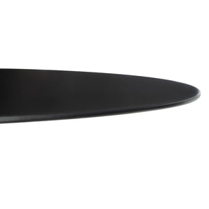 Safavieh Haylee Glamorous C-Shaped Side Table With Black Round Top & Polished Gold Base For Modern Decor ACC8002A