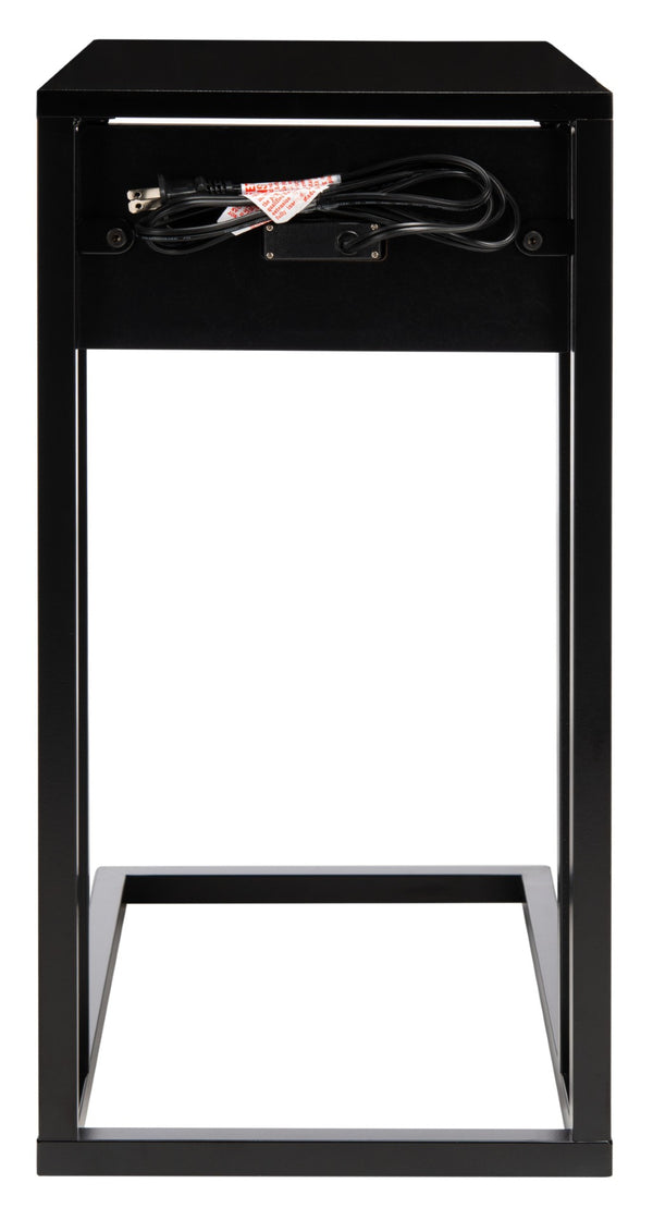 Safavieh Portland Usb Side Table With Charging Ports - Sleek C-Frame Design For Modern Living Spaces ACC8003A