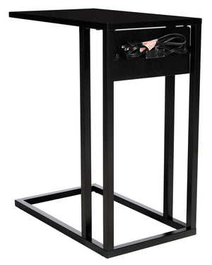 Safavieh Portland Usb Side Table With Charging Ports - Sleek C-Frame Design For Modern Living Spaces ACC8003A