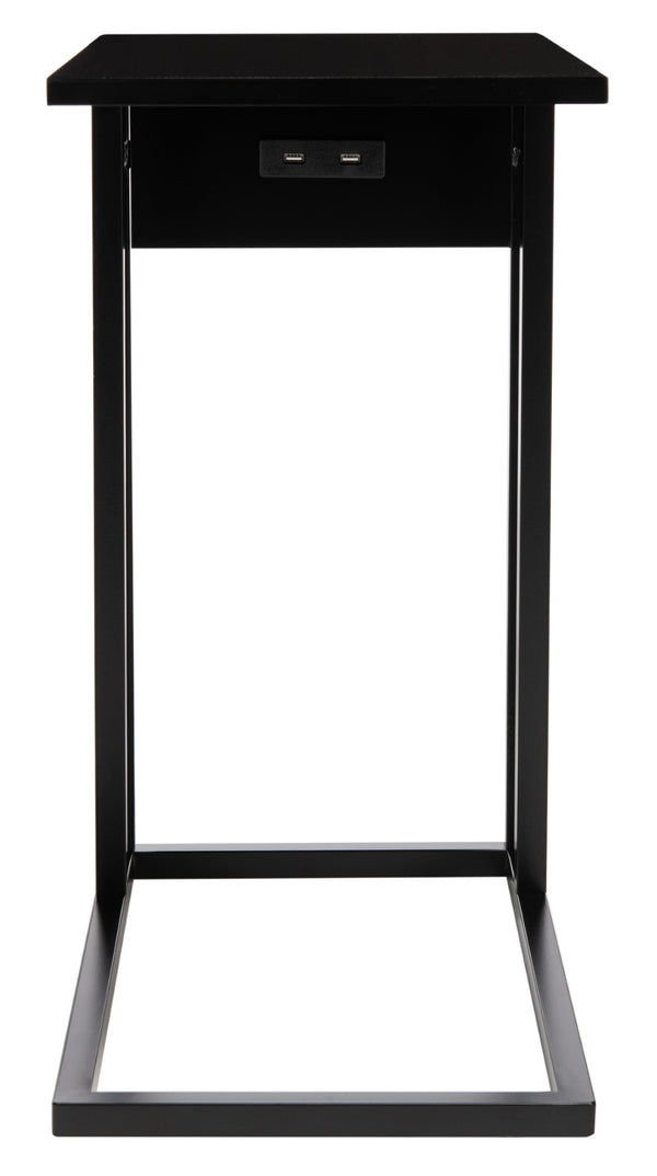 Safavieh Portland Usb Side Table With Charging Ports - Sleek C-Frame Design For Modern Living Spaces ACC8003A