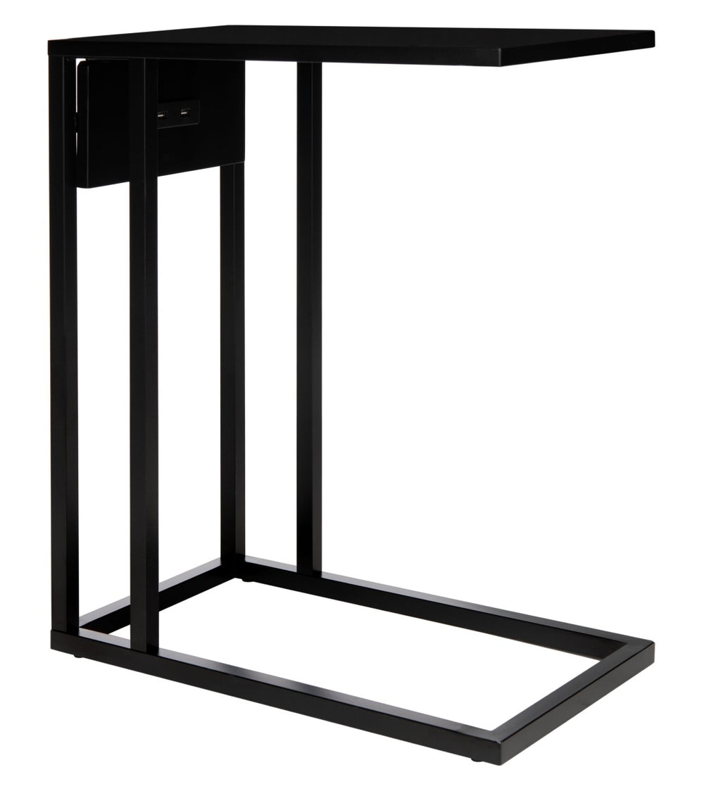 Safavieh Portland Usb Side Table With Charging Ports - Sleek C-Frame Design For Modern Living Spaces ACC8003A