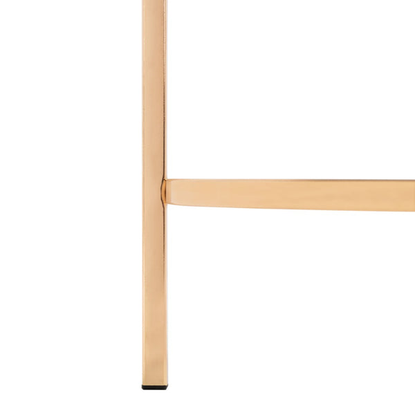 Safavieh Kolby Round Glass Side Table - Chic Polished Gold Frame & Clear Top For Modern Living Spaces Decor ACC8004A